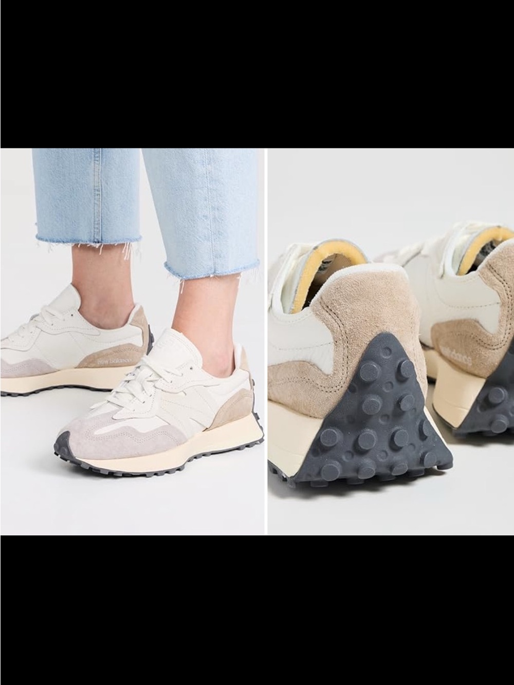 NB Women's Stylish Sneakers in Cream and Tan